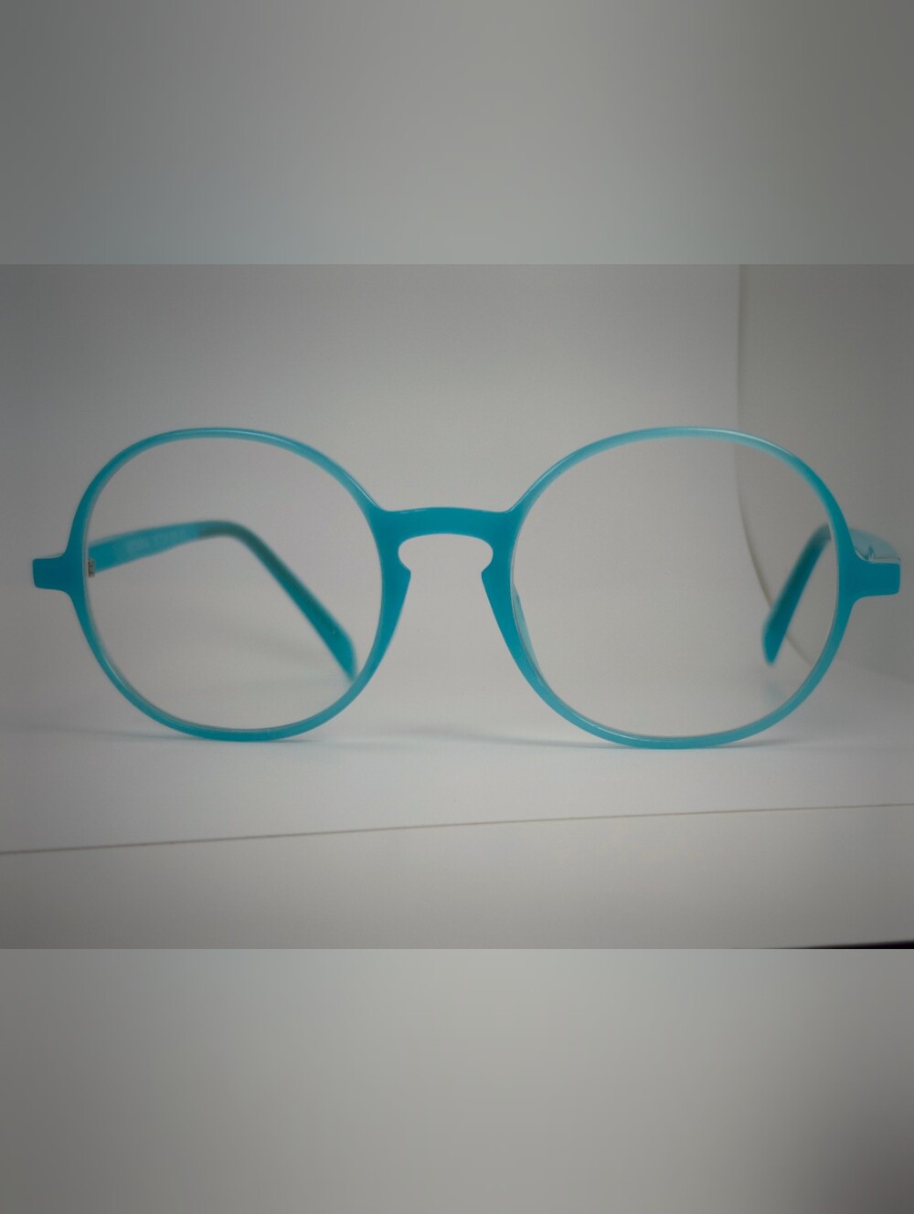 Nocturnal.Round Aqua Blue Eyeglass Frames